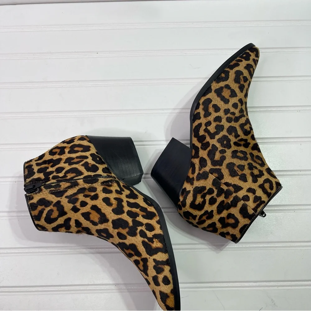 Bleecker & Bond Riley Leopard Print Booties 6.5 - Picture 5 of 12